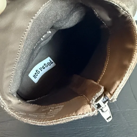 Not Rated Sz 8.5 Embellished Taupe Ankle Boots - Picture 2 of 9